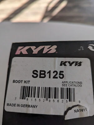 "SB125" KYB SUSPENSION SHOCKS/ STRUTS BELLOW DUST BOOT W/ BUMPER BUMP STOP - Image 1 of 4