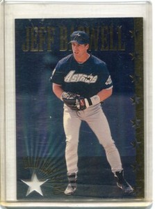 1995 Leaf - JEFF BAGWELL - Gold Leaf Stars Die Cut #1 - HOUSTON ASTROS #d/10000