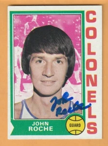 John Roche Kentucky Colonels AUTO Firmado 1974-75 Topps South Carolina Gamecocks - Imagen 1 de 2