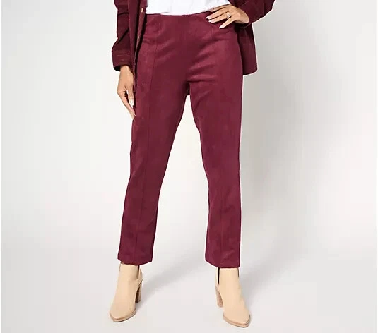 #i 85 Denim & Co. Heritage Tall Faux Suede Slim Straight Pant Size 1XT - Image 1 of 1