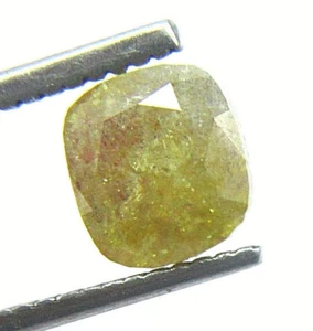 Cojín natural diamante talla rosa 1,59 quilates gris místico amarillo 6,93x6,23x3,91 mm - Imagen 1 de 5