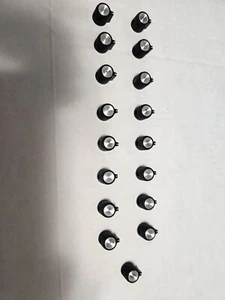 Ahsly Audio Knobs Black/Silver 1/8" shaft hole "(17 Available)" - Picture 1 of 4
