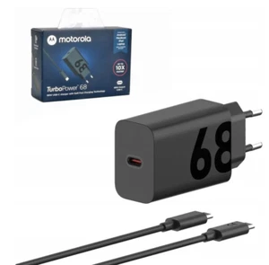 CARICA BATTERIA FAST 68W ORIGINALE per MOTOROLA TURBO CARICATORE+CAVO USB MC-682 - Imagen 1 de 7