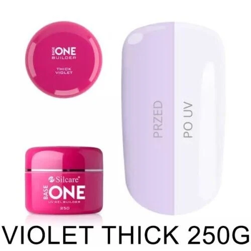 Silcare gel UV  Unghie Costruttore Monofasico Builder Violet Thick 250gr Nails - Immagine 1 di 1
