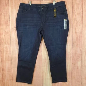 Lee Womens Relaxed Fit Mid Rise Straight Leg Jeans Sz 24W Petite NEW NWT - Picture 1 of 10
