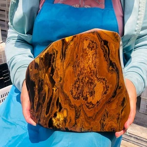 18.32LB Large Natural Tiger's Eye Stone Quartz Crystal Mineral Specimen Healing - Picture 1 of 17