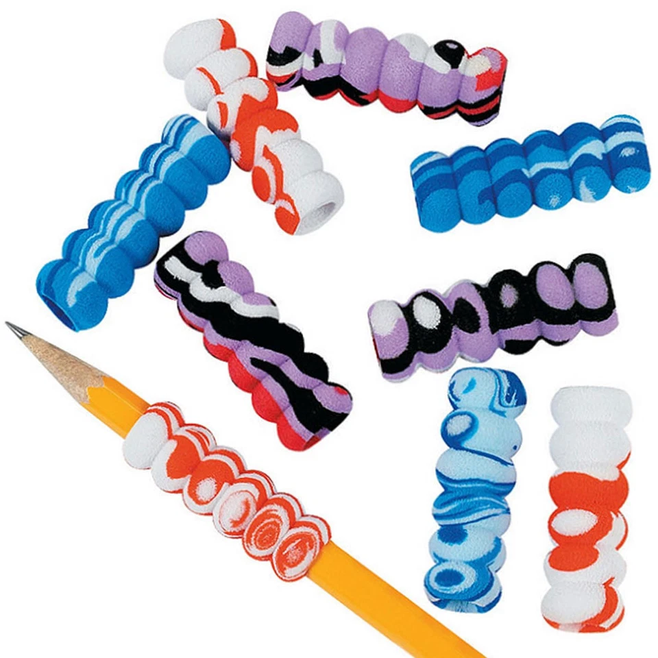 8 piezas Cojín Lápiz Empuñaduras Pluma Comodidad Suave Esponja Groovy Espuma Escuela Escritura a Mano Foto 1 de 1