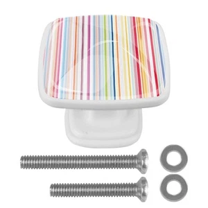 4 PCS Rainbow Abstract Knobs Drawer Pulls Cabinet Hardware Decorative Handles - Picture 1 of 6