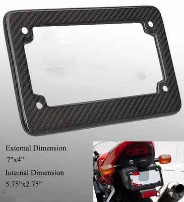 For SUZUKI GSXR600 750 GSXR1000 Real 100% 3K Carbon Fiber License Plate Frame B0 - Image 1 of 4