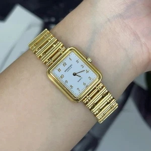 Rare Raymond weil Vintage Women's Watch gold stainless strap new battery - Picture 1 of 13