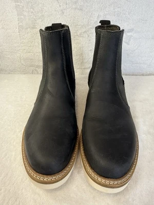 Alpine Design Chelsea Boots Men’s Size 8 Black Leather Ortholite Pull On - Image 1 of 4