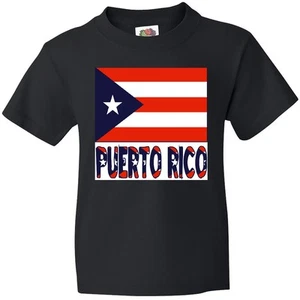 Inktastic Puerto Rico Flag & Name Youth T-Shirt Rican Colors Tee Kids Children - Picture 1 of 7