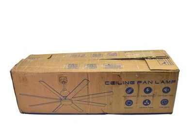 72in 8-Blade Ceiling Fan with Light Remote Reversible Ultra Quiet White 8223 - Image 1 of 4