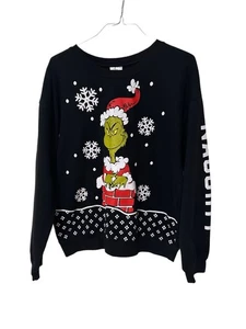 The Grinch Dr. Seuss Women’s Size XL 15-17 Black Christmas Sweatshirt - Picture 1 of 4