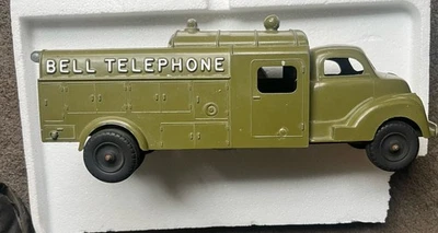 Camión Telefónico Hubley Bell Nº 504 Lineman Verde Diecast De Colección Años 50’s Foto 1 de 4