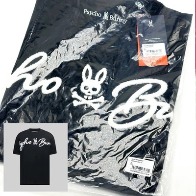 *NUEVO* Camiseta gráfica de gran tamaño Psycho Bunny comió para hombre NEGRA (MT0200257 001) 👍 Foto 1 de 4