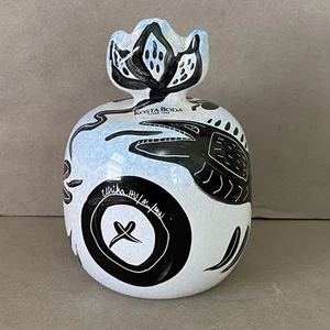 Scultura Kosta Boda Caramba bianco e nero ~ Ulrica Hydman-Vallien ~ adesivo firmato - Foto 1 di 22