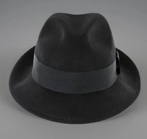Hüte im Glockenturm 100% Wollfilz Größe XXX-LARGE schwarz Fedora Hut-ohne Feder - Bild 1 von 10