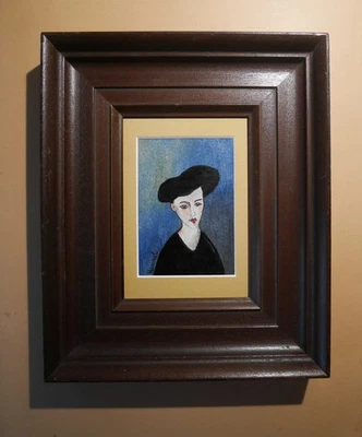 Expressionist. Gemälde  -  PORTRAIT EINER RICHTERIN -  sign. H. Hummel - Bild 1 von 4