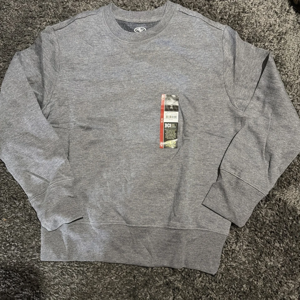 Athletic Works Gray Crew Neck Long Sleeve Sweatshirt Pullover Kids Sz XS - Image 1 of 3