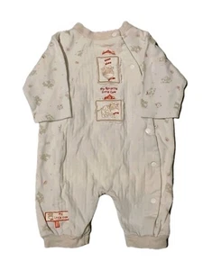 McBaby Baby Sleeper Beige Red White My Favorite Little Moo Cow 0-3 Months - Picture 1 of 7