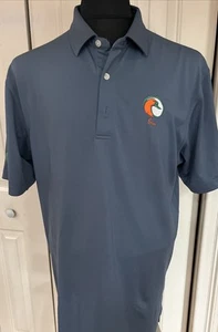 Dunning Men’s LG Slate Blue Ireland Logo Golf Polo - Picture 1 of 9