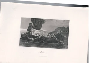 ANTIQUE PRINT pbl 1889 , ELAINE by TOBY EDWARD ROSENTHAL - Picture 1 of 2