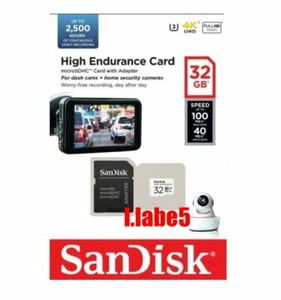 SanDisk High Endurance 32GB Micro SD SDHC Video Monitoring Card Dashcam Class 10 - Picture 1 of 1