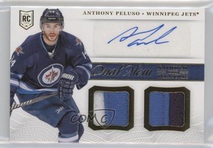 2013-14 Panini National Treasures Dual Memorabilia Anthony Peluso Rookie Auto RC