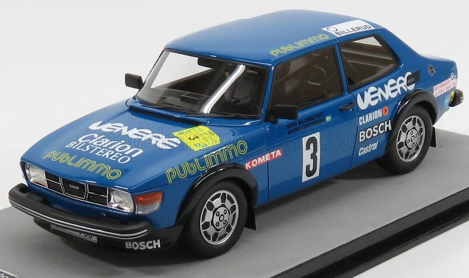 wonderful resin-modelcar 1/18 SAAB 99 Turbo #3 RALLY SWEDEN 1981 S.BLOMQVIST - Image 1 of 2