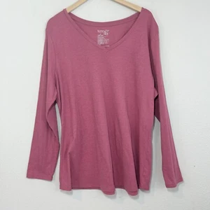 Damen T-Shirt X-Large XL Terra & Sky Langarm V-Ausschnitt Freizeit - Bild 1 von 4