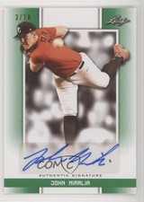 2019 Leaf Perfect Game National Showcase Green /10 John Miralia #BA-JM6 Auto