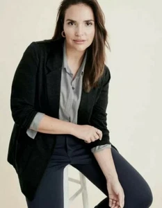 NEW RYLLACE $188 PLUS SIZE DARK GRAY ESSENTIAL KNIT BLAZER SZ 20 - Picture 1 of 7