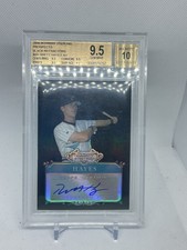 BRETT HAYES 2006 BOWMAN STERLING PROSPECT BLACK AUTO /25 BGS 9.5
