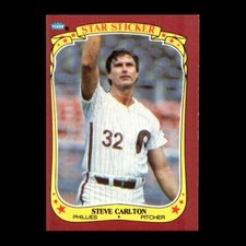 Steve Carlton 1986 Fleer Star Stickers Philadelphia Phillies #21 Nice! R304