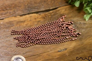 20 x 10cm Copper Colour Metal Ball Chains Key Ring Shrink DIY Craft Cord Tag  - Picture 1 of 6
