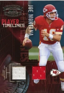 JOE MONTANA ( 2005 ) PLAYER TIMELINES DUAL JERSEY CARD 49ERS / CHIEFS #178/250 - Picture 1 of 2