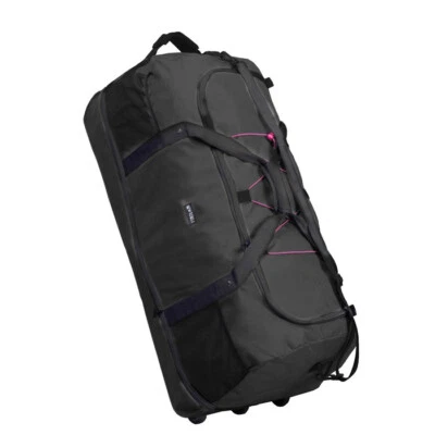 XXL FOLDABLE Wheeled Duffle Travel Bag 1400g 140L Expandable Fold 3 Wheels Black - Image 1 of 4