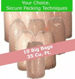 Packing Peanuts 35 Cu Ft (10 3.5 Cu Ft Bags) Pink anti Static Popcorn - Picture 1 of 11