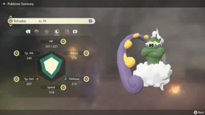 Pokemon Legends Arceus PLA - Niveles de esfuerzo máximo Tornadus - Imagen 1 de 4