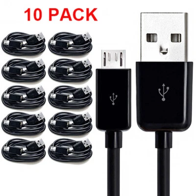 10x Pack Micro USB Charger Fast Charging Cable Cord For Samsung Android Phone  - Image 1 of 4