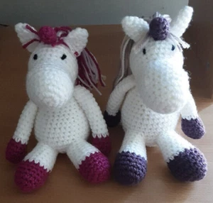 crochet amigurumi unicorns, soft toy handmade - 2 unicorns - Picture 1 of 2