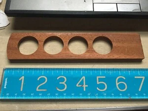 Wooden Microscope Box 4 Holes Shelf Objective Part Unitron AO Leitz Zeiss 7 3/8" - Picture 1 of 3