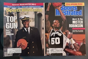 David Robinson Sports Illustrated Magazines Navy Top Gun 1986 Mr Robinson 1990 - Picture 1 of 9