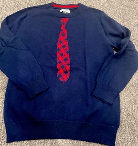 Old Navy TIE Boys Sweater size S 6/7 Blue And Red - Picture 1 of 5