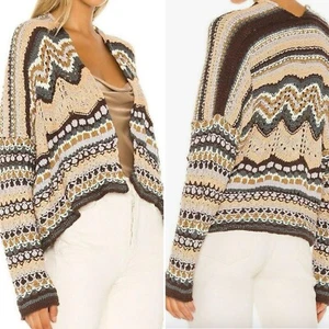 Suéter Free People Delantero Abierto Crochet Talla XS Boho Informal - Imagen 1 de 9