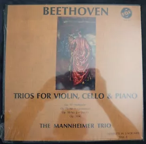 Beethoven, Trios for Violin,Cello & Piano,Mannheimer Trio,Vol 2,SVBX 554, Sealed - Picture 1 of 3