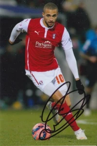 JORDAN BOWERY HAND SIGNED 6X4 PHOTO - FOOTBALL AUTOGRAPH - ROTHERHAM 2. - Picture 1 of 1