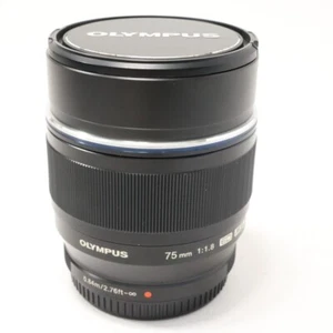 Near Mint Olympus M.Zuiko Digital 75mm F/1.8 ED Lens Black For Micro 4/3 #20024 - Picture 1 of 4