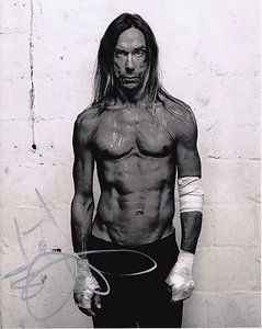 Foto autografiada de Iggy Pop 8x10 (reproducción) - Imagen 1 de 1